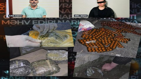 Külli miqdarda narkotikin satışının qarşısı alındı - VİDEO