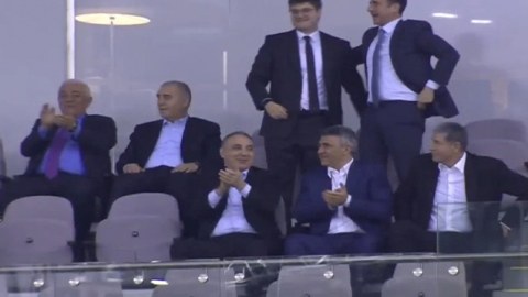 Dövlət rəsmiləri milli komandanın oyununu izlədilər - VİDEO