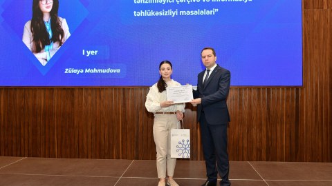 BMU tələbəsi müsabiqədə I yeri tutdu - FOTO