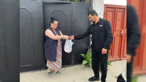 Pirallahıda 900 ailəyə ət paylaılıb - FOTOLAR