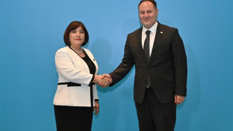 Sahibə Qafarova Şimali Kiprdən olan həmkarı ilə görüşdü