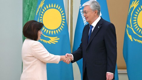 Sahibə Qafarova Tokayevlə görüşdü - FOTO