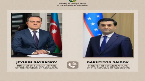 Ceyhun Bayramov özbək&nbsp;həmkarı ilə&nbsp;İsrail-İran qarşıdurmasını müzakirə etdi