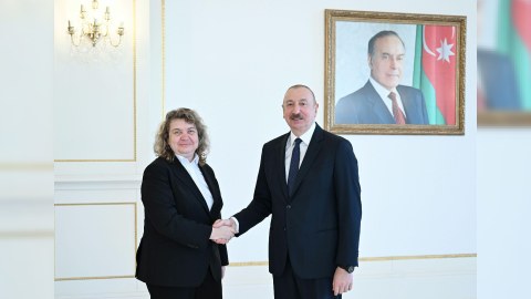 Nataliya Kiselova İlham Əliyevin qəbulunda