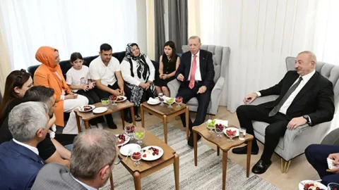İlham Əliyevlə Ərdoğan onların qonağı oldu - VİDEO
