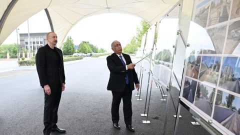 Prezident yol tikintisi ilə tanış oldu