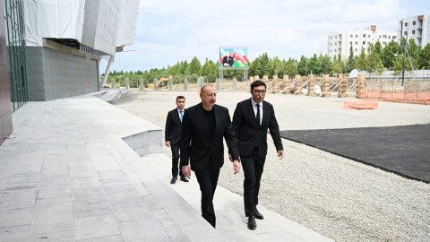 İlham Əliyev Yevlax Olimpiya İdman Kompleksində - FOTO