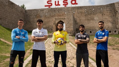 "Qarabağ" yeni formasını Şuşada təqdim etdi - VİDEO
