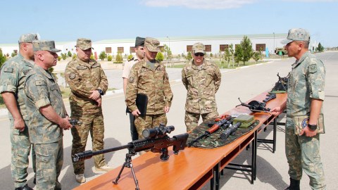 Azərbaycanla Qazaxıstan hərbçiləri bir arada - FOTO
