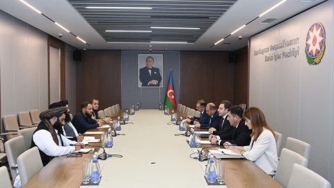 Elnur Məmmədov əfqanıstanlı&nbsp;həmkarı ilə görüşdü