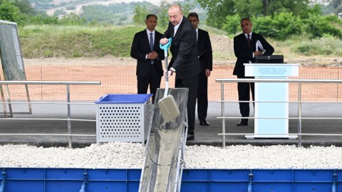 Prezident Xankəndi Dəmir Yolu və Avtovağzal Kompleksinin təməlini qoydu