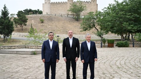 3 ölkənin lideri Şahbulaq qalasında - FOTO