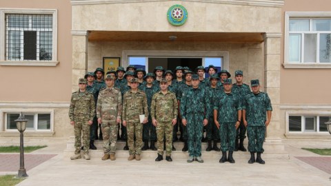 Hərbi prokuror sərhədçilərlə birlikdə - FOTO