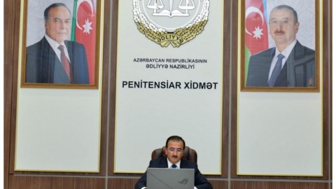 Ədliyyə Nazirliyinin rəhbər heyəti videoqəbullar keçirir