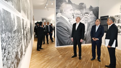 İlham Əliyev və Berdiməhəmmədov Şuşadakı&nbsp;Yaradıcılıq Mərkəzində