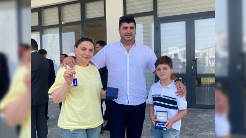 Kəngərliyə köçən ailələrə mənzillərin açarları verildi - FOTO