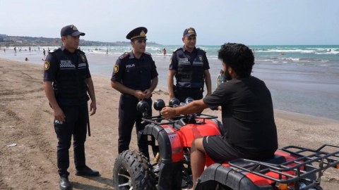 Polis çimərliklərdə&nbsp;tədbirləri davam etdirir
