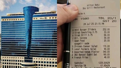 &ldquo;Hilton Baku&rdquo;dakı QİYMƏTLƏR turistləri şoka saldı - FOTO