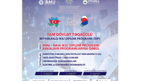 BMU-İNHA ikili diplom proqramına sənəd qəbulunun&nbsp;tarixləri açıqlandı