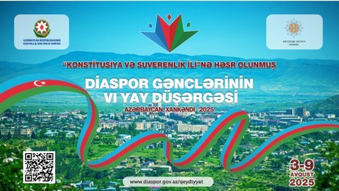 Xankəndi şəhərində Diaspor Gənclərinin VI Yay Düşərgəsi başlayır