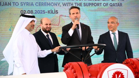 Azərbaycan qazının Türkiyə ərazisindən Suriyaya nəqlinə başlanıldı - GÖRÜNTÜLƏR