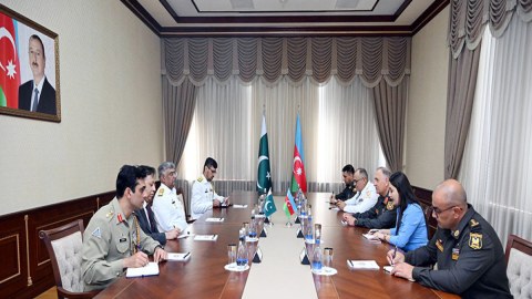 Kərim Vəliyev&nbsp;Pakistan HDQ komandanını qəbul edib - GÖRÜNTÜ