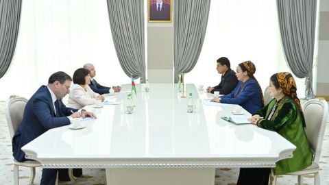 Sahibə Qafarova həmkarı ilə görüşdü