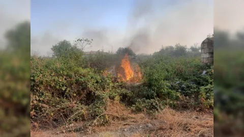 Xocalıda yanğın davam edir