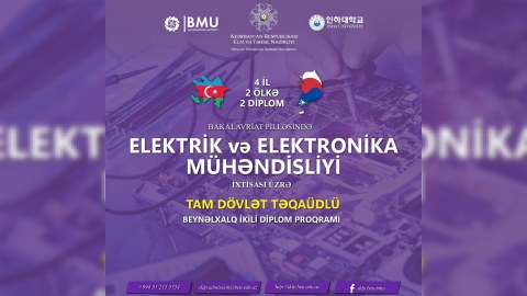 BMU-da ixtisası üzrə dövlət təqaüdlü ikili diplom proqramı