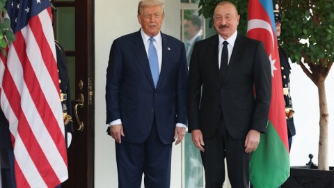 Trampla İlham Əliyev arasında görüş BAŞLADI - VİDEO