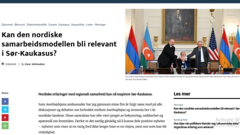 Azərbaycan səfiri&nbsp;Vaşinqton sazişindən danışdı