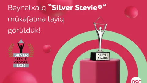&ldquo;Nar&rdquo; nüfuzlu &ldquo;Stevie&rdquo; mükafatına layiq görülüb