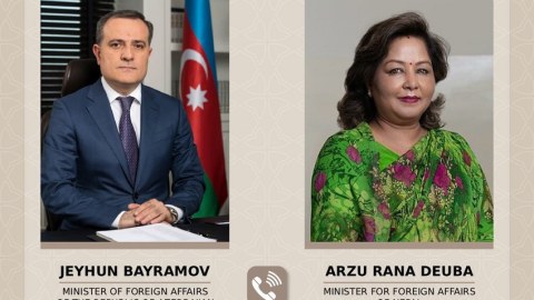 Ceyhun Bayramov həmkarı ilə danışıqlar apardı