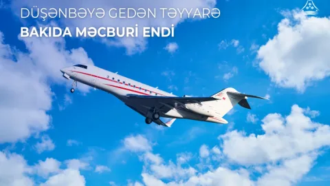 Düşənbəyə uçan təyyarə Bakıda məcburi eniş edib