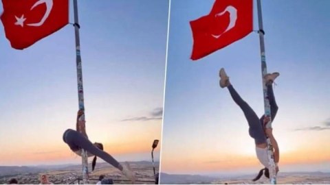 Türk bayrağına qarşı bunu&nbsp;edənə&nbsp;cinayət işi açıldı - VİDEO