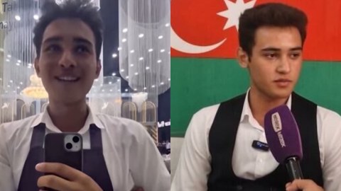 Tələbə olduğunu ofisiant işlədiyi&nbsp;toyda öyrəndi - VİDEO