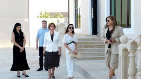 Leyla Əliyeva Uşaqlar üçün Sosial Reabilitasiya Mərkəzində - Görüntülər