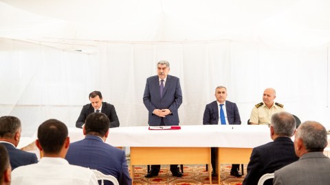 Rüstəm Xəlilov Kərimbəyli kənd sakinlərinin problemlərini dinləyib - FOTO