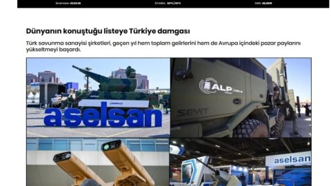 Dünyanın ən böyük 100 silah şirkəti - 5-i Türkiyənindir