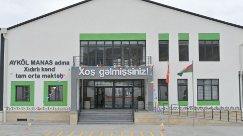 Xıdırlı kənd tam orta məktəbi istifadəyə verildi - FOTOLAR
