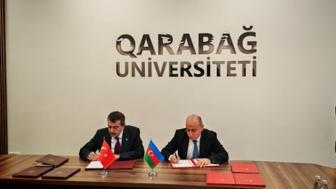 Nazirlər Qarabağ Universitetində protokollar imzaladılar - FOTOLAR