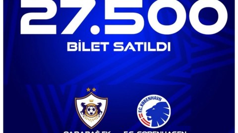 "Qarabağ"ın oyununa 27 500 bilet satılıb