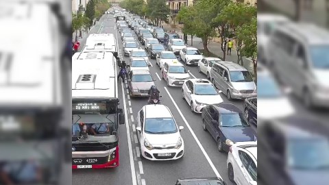 Həftənin son iş günündə Bakıda tıxac
