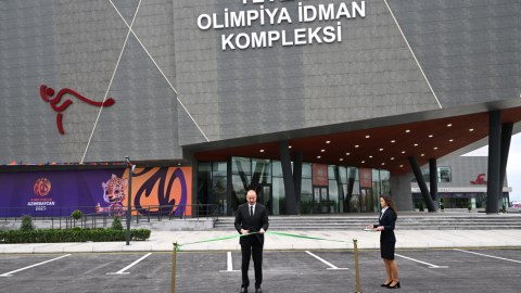 Prezident Yevlax Olimpiya İdman Kompleksinin AÇILIŞINDA