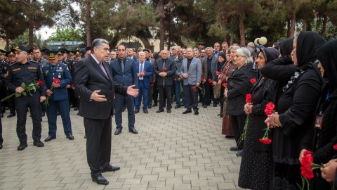 Salyanda Vətən övladlarının xatirəsi dərin ehtiramla anıldı - FOTOLAR