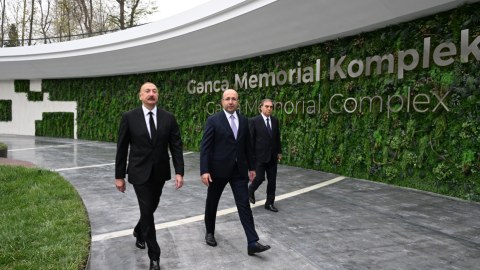 Prezident Gəncə Memorial Kompleksinin açılışında