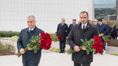 Əli Nağıyev və Orxan Sultanov Zəfər parkında