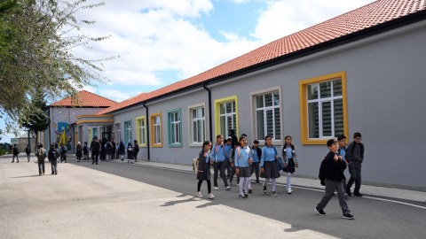 Xəzər rayonunda yeni məktəb istifadəyə verildi - FOTOLAR