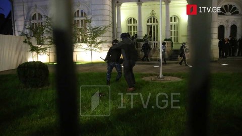 Tbilisidə ara qarışdı: etirazçılar Prezident Sarayının ərazisinə basqın etdilər - FOTOLAR