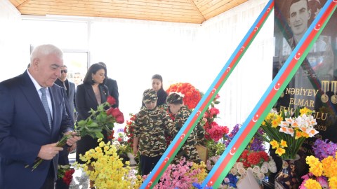 Şəhid Elmar Nəbiyevin xatirəsi anılıb - FOTOLAR